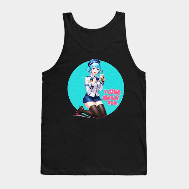 I love milk tea, bubble, boba, tapioca, kawaii anime tee Tank Top by Inkspire Apparel designs